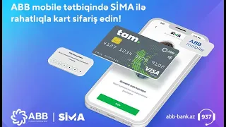 ABB tetbiqinde SIMA ile onlayn kart sifarisi, fiziki imzaya ehtiyac olmadan, banka getmeden