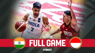 India v Indonesia | Full Basketball Game | FIBA Olympic Pre-Qualifying Tournament 2023 Syria