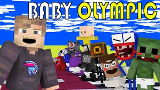 Monster School : MR BEAST BABY OLYMPIC ft SKIBIDI TV MAN HUGGY GRIMACE - Minecraft Animation