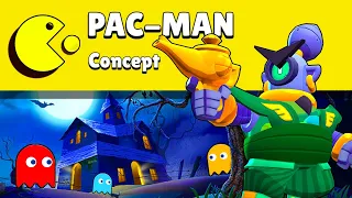 on joue en concept MODE PAC-MAN et ESCAPE Brawl sur Brawl Stars (mini games)