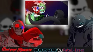 || Gachaclub || Bad guys react to "Nightmare vs Fatal-Error" ||