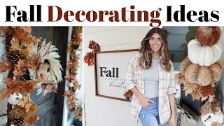 Rustic Fall Porch Decorating Ideas / Decorating For Fall With Me, Fall Shop & Decorate 2023