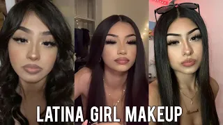 Latina makeup tutorials with products // tiktok compilation