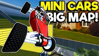 MINI RC CAR POLICE CHASE IN GIANT MAP! - BeamNG Gameplay Race & Crashes