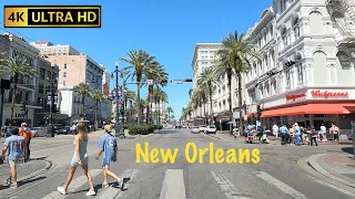 New Orleans Driving Tour - French Quarter and Canal Street - in 4K