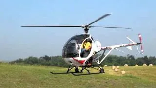 Schweizer 300CB Taking off with Mark Huntley, Advanced Helicopter Shenandoah Valley Virginia