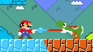 Cat Mario :  Mario touches Everything it Turns into ICE in Super Mario Bros. | Game Animation ?