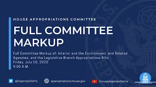 FY 2021 Interior-Environment and Legislative Branch Appropriations Markup (EventID=110878)