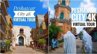 Peshawar City 4K Virtual Tour | Pakistan Walking Tour | Oldest City | #virtualtour #walking #4k