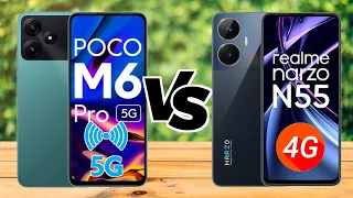 POCO M6 PRO 5G Vs Realme narzo N55