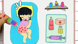 【👶paper diy👶】POP THE PIMPLES 🐾🐾🐾 Baby Care Tips | ASMR Paper 💋 Pomni Paper