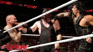 Roman Reigns vs. Kane & Randy Orton -- 2-on-1 Handicap Match: Raw, July 21, 2014