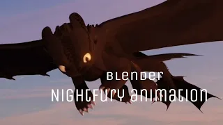 Nightfury 3D flight Animation | Blender