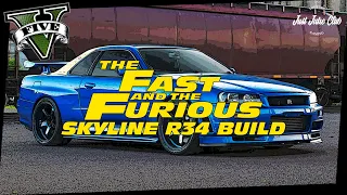 Fast & Furious 4 | Nissan Skyline R34 | GTA V Car Build Tutorial (ELEGY RETRO CUSTOM)