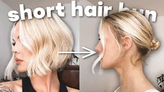 HOW TO PUT SHORT HAIR INTO A BEAUTIFUL BUN!!! Essential Tips & Tricks for Hairstyles for Short Hair