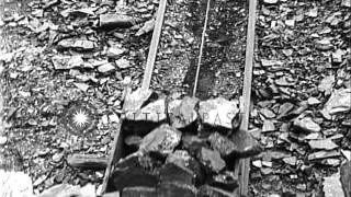 Bootleggers during unauthorized mining activities at an abandoned mine shaft in S...HD Stock Footage