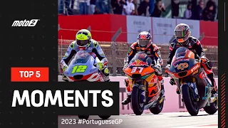 Top 5 Moto2™ Moments 🤩 | 2023 #PortugueseGP