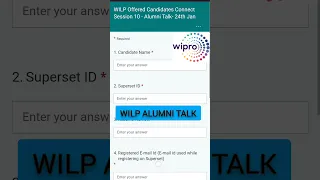 WILP Offered Candidates Connect Session 10 - Alumni Talk- 24th Jan #wiproonboarding #wilp #wipro