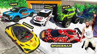 Collecting AVENGERS SUPERHERO CARS in GTA 5..!🤩(Part-2)