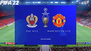 FIFA 22 | Nice vs Manchester United - Champions League UCL - Full Gameplay