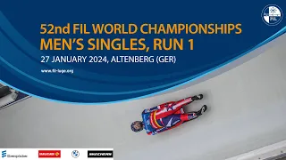 RELIVE - Men's Singles Run 1 | 52nd FIL Luge World Championships 2024 - Altenberg (GER)