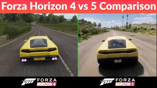 Forza Horizon 4 vs Forza Horizon 5 Gameplay comparison (Xbox Series X)