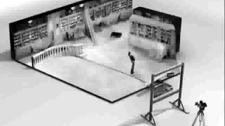 Charlie Chaplin Modern Times Roller Skating Scene VFX