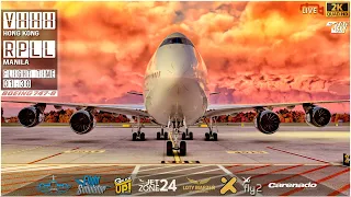 🔴 LIVE BOEING 747-8🔴 Hong Kong (VHHH) - (RPLL) Manila | VATSIM + Newsky | MSFS