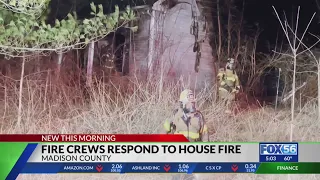 Madison County fire crews respond to 2 overnight fires