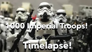 Star Wars Imperial Army Battalion Time-lapse Set Up 425 Stormtroopers [1000 figures] March
