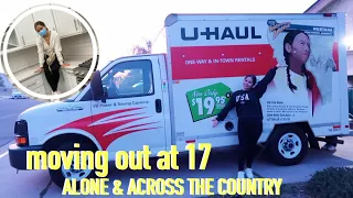 moving out ALONE at 17! driving across country vlog!