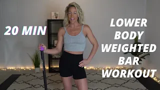 LOWER BODY WORKOUT W WEIGHTED BAR | A Complete Guide!