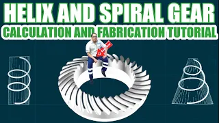 HELIX AND SPIRAL GEAR CALCULATIONS | Step by Step Tutorial