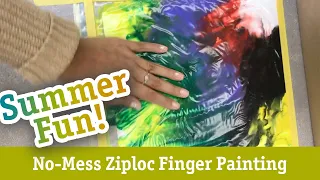 No-Mess Ziploc Bag Finger Painting | Summer Reading 2020