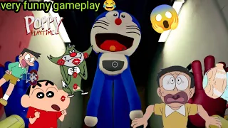 Shinchan and Nobita His friends Jack suneo | Found Doremon  Ni | Poppy Playtime Chapter 1| 😱 funny