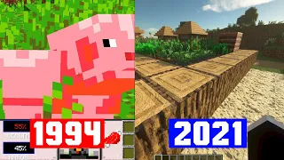 Evolution of minecraft from 1994-2021