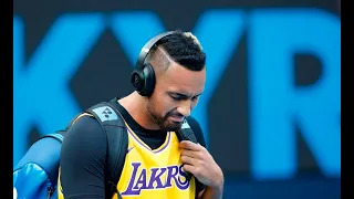 Nick Kyrgios in tears as he pays tribute to Kobe Bryant