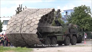 Tag der Bundeswehr 2023- Faltstraßengerät auf MAN in Brandenburg