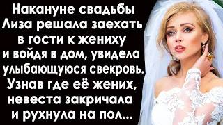 Накануне свадьбы, Лиза решила заехать в гости к жениху. И войдя в дом, увидела улыбающуюся свекровь.