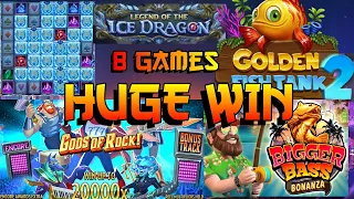 New Slot Goes HUGE!! 8 Game Bonus Compilation, Golden Fishtank2, Book Of Duat & Much More