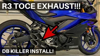 2019 Yamaha R3 Toce FULL Exhaust System - DB Killer Install and Sound Sample!! SOO LOUD!!