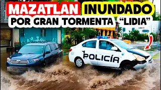 TREMENDA INUNDACION en MAZATLAN por TORMENTA LIDIA / INUNDACIONES EN TODO MAZATLAN