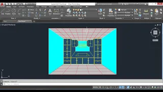 # One Point Perspective view in AutoCAD