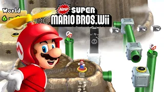 New Super Mario Bros Wii *FULL PLAYTHROUGH!!* [World 6: ALL STAR COINS!!] - 100% Game