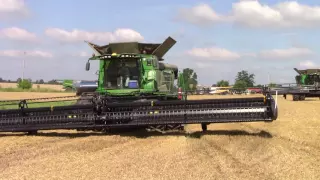 Big Class 9 Combines On The Move