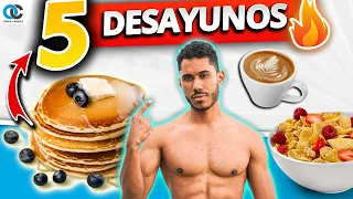 5 DESAYUNOS saludables para AUMENTAR MASA MUSCULAR