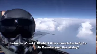 F18 training flight landing in a civilian airport