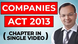 Companies Act 2013 Chapter in Single Video | Business Law | Corporate Law | Chandan Poddar