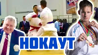 жесткий удар правой в голову Гьяку Цуки gyaku zuki Кубок Москвы WKF