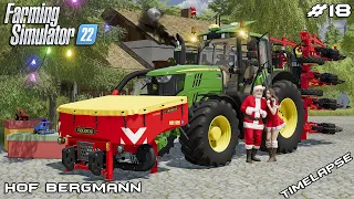 Setting up CHRISTMAS TREE and planting the CORN | Hof Bergmann | Farming Simulator 22 | Episode 18